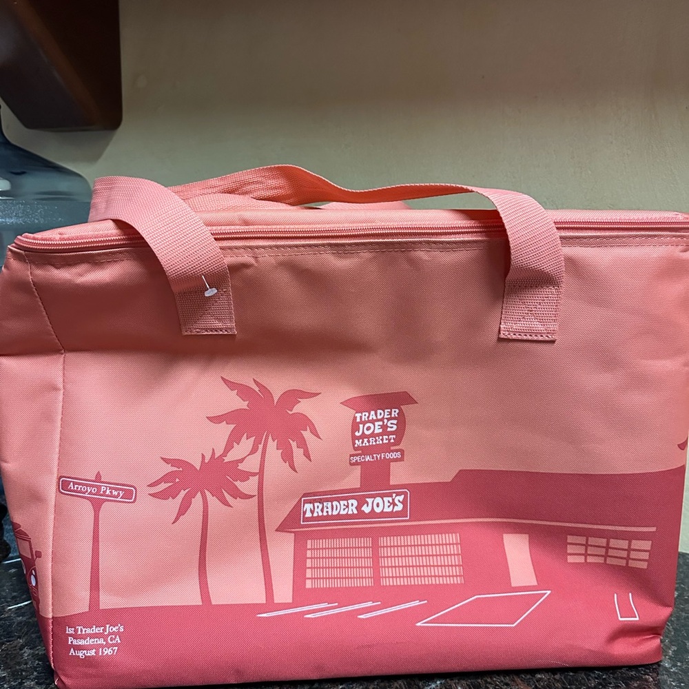 Trader Joe's Pink Insulated Tote Bag